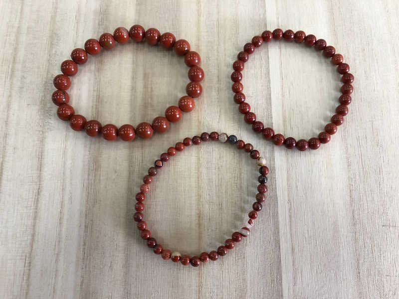 Pulsera Jaspe Rojo bola